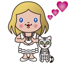 EMA and AMERI (A Girl and Her Cat) sticker #8551244