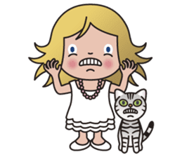 EMA and AMERI (A Girl and Her Cat) sticker #8551248