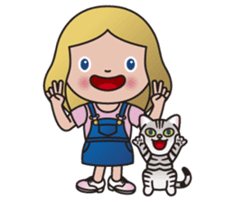 EMA and AMERI (A Girl and Her Cat) sticker #8551249