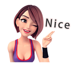 Sporty girl Tanya sticker #8551372