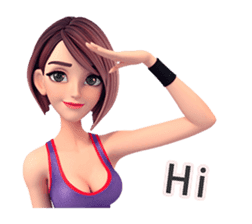 Sporty girl Tanya sticker #8551405