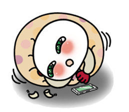 White circle No.2 Green eyes. sticker #8551690