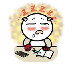 White circle No.2 Green eyes. sticker #8551695