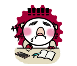 White circle No.2 Green eyes. sticker #8551696