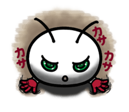 White circle No.2 Green eyes. sticker #8551706