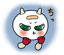 White circle No.2 Green eyes. sticker #8551707