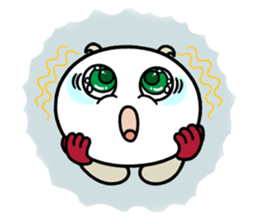 White circle No.2 Green eyes. sticker #8551708