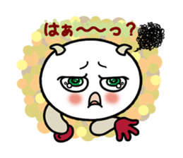 White circle No.2 Green eyes. sticker #8551710