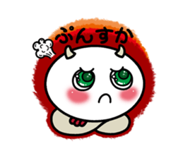 White circle No.2 Green eyes. sticker #8551712