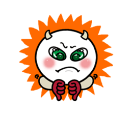 White circle No.2 Green eyes. sticker #8551713