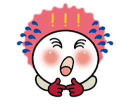 White circle No.2 Green eyes. sticker #8551719