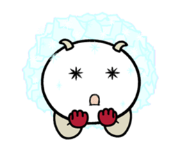 White circle No.2 Green eyes. sticker #8551720