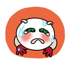 White circle No.2 Green eyes. sticker #8551728