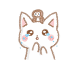 I love cats and Owl sticker #8552201