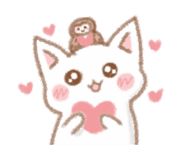 I love cats and Owl sticker #8552205