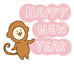 New Year Monkey Sticker sticker #8554601