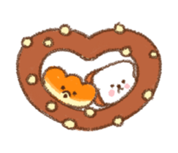 warm puppy bread. sticker #8555474
