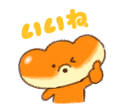 warm puppy bread. sticker #8555477