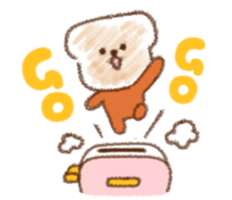 warm puppy bread. sticker #8555478
