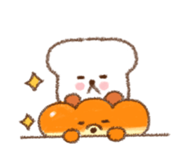 warm puppy bread. sticker #8555484