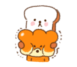 warm puppy bread. sticker #8555486