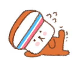 warm puppy bread. sticker #8555493