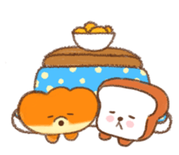 warm puppy bread. sticker #8555496