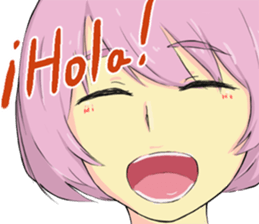 Cute Girl with Spanish sticker #8555634
