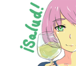 Cute Girl with Spanish sticker #8555635