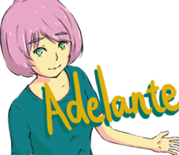 Cute Girl with Spanish sticker #8555640