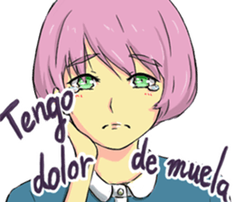 Cute Girl with Spanish sticker #8555641