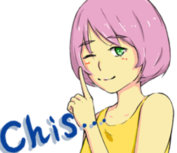 Cute Girl with Spanish sticker #8555642