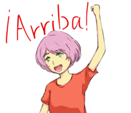 Cute Girl with Spanish sticker #8555645