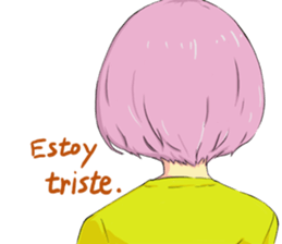 Cute Girl with Spanish sticker #8555650