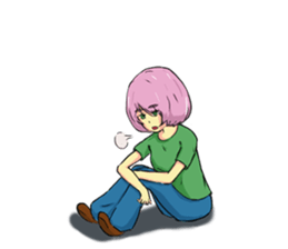 Cute Girl with Spanish sticker #8555652