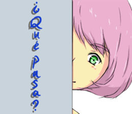 Cute Girl with Spanish sticker #8555653