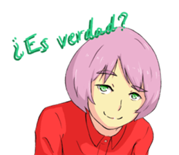 Cute Girl with Spanish sticker #8555657