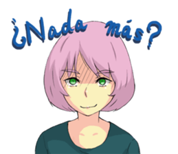 Cute Girl with Spanish sticker #8555660