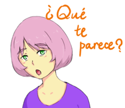 Cute Girl with Spanish sticker #8555661