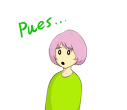 Cute Girl with Spanish sticker #8555662