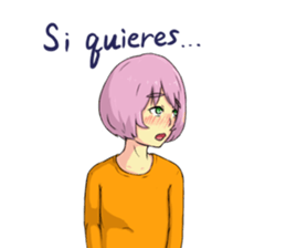 Cute Girl with Spanish sticker #8555666