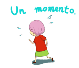 Cute Girl with Spanish sticker #8555670