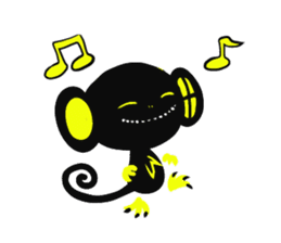 Shadow monkey light up! sticker #8555835