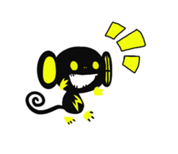 Shadow monkey light up! sticker #8555853