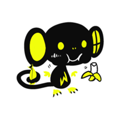 Shadow monkey light up! sticker #8555863