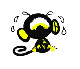 Shadow monkey light up! sticker #8555867