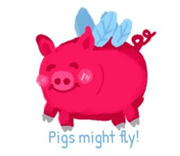 Pink Flying Pics Fun Set sticker #8556237