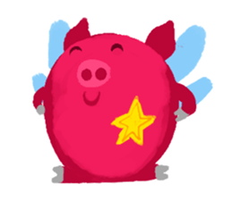 Pink Flying Pics Fun Set sticker #8556244