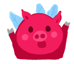 Pink Flying Pics Fun Set sticker #8556249