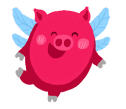 Pink Flying Pics Fun Set sticker #8556252